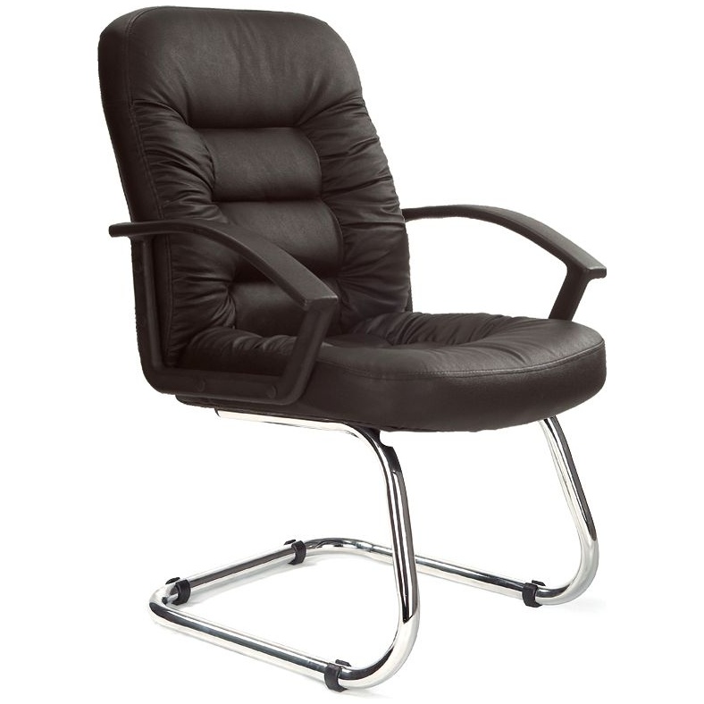 Kansas Leather Faced Visitor Chair, Office Visitor Chairs Uk