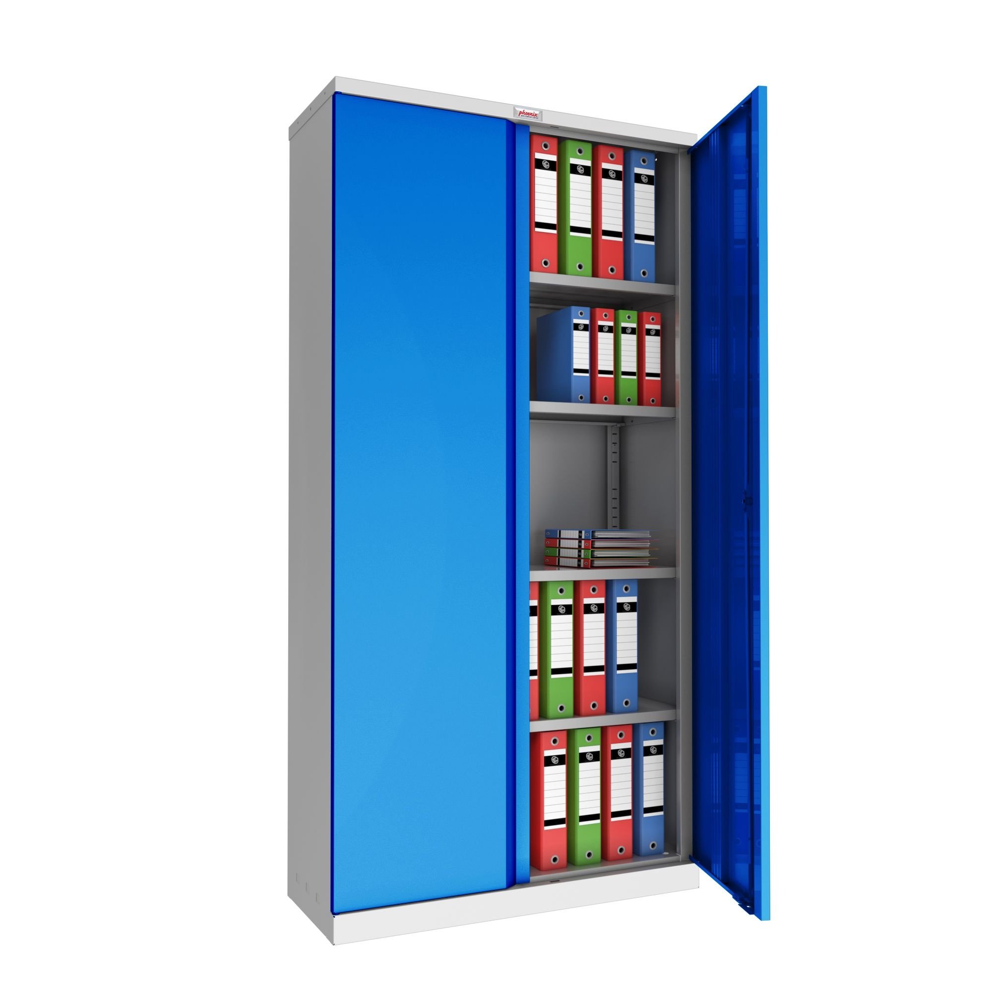 2 Key Shelf Phoenix 4 SCL Cupboards With Storage Steel Series - Door Lock