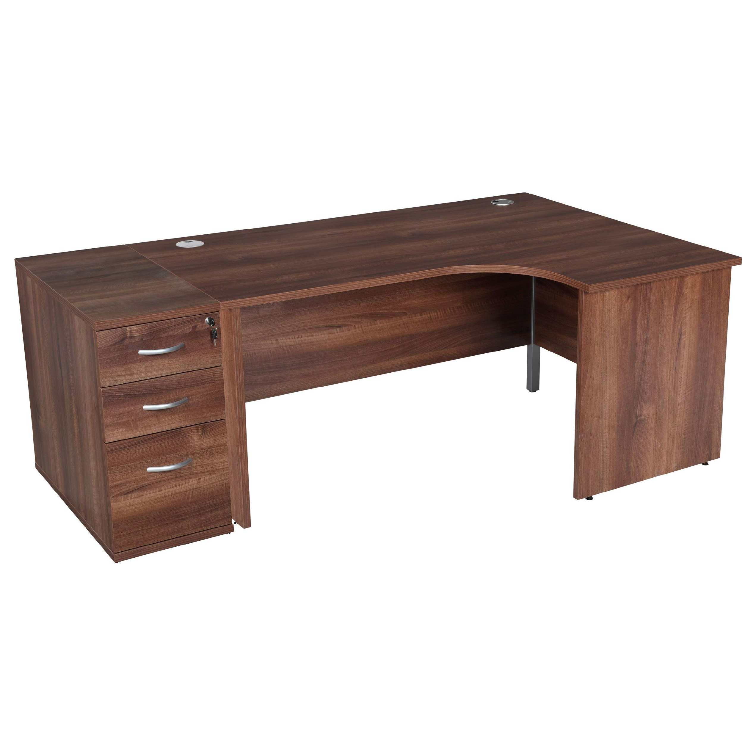 Karbon K2 Ergonomic Panel End Office Desks With 800D Desk End Pedestal