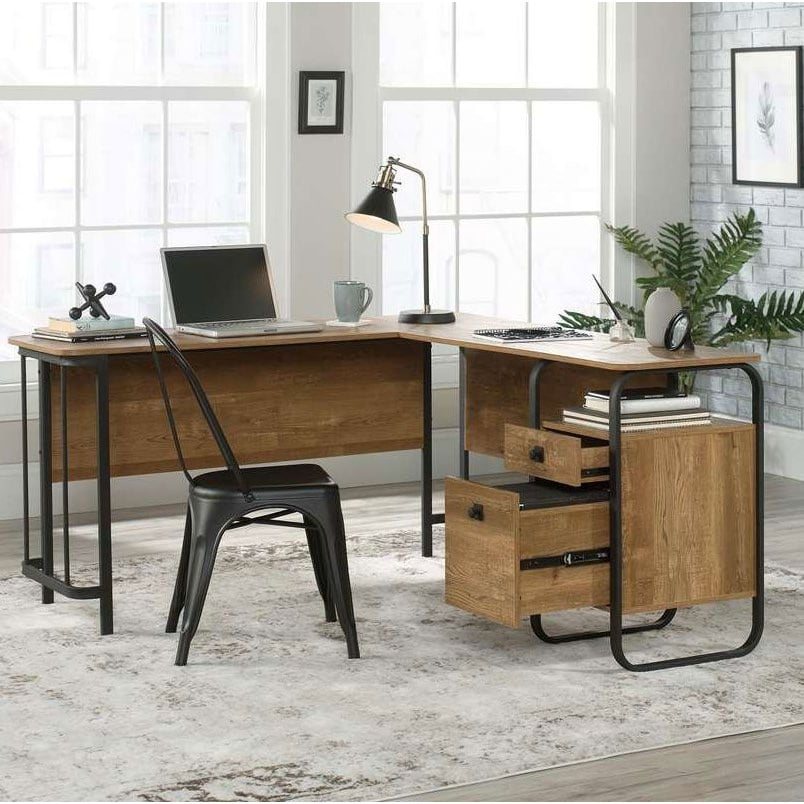 Prime L Shaped Home Office Desk Free, Prime Oak L Shaped Desk With Storage